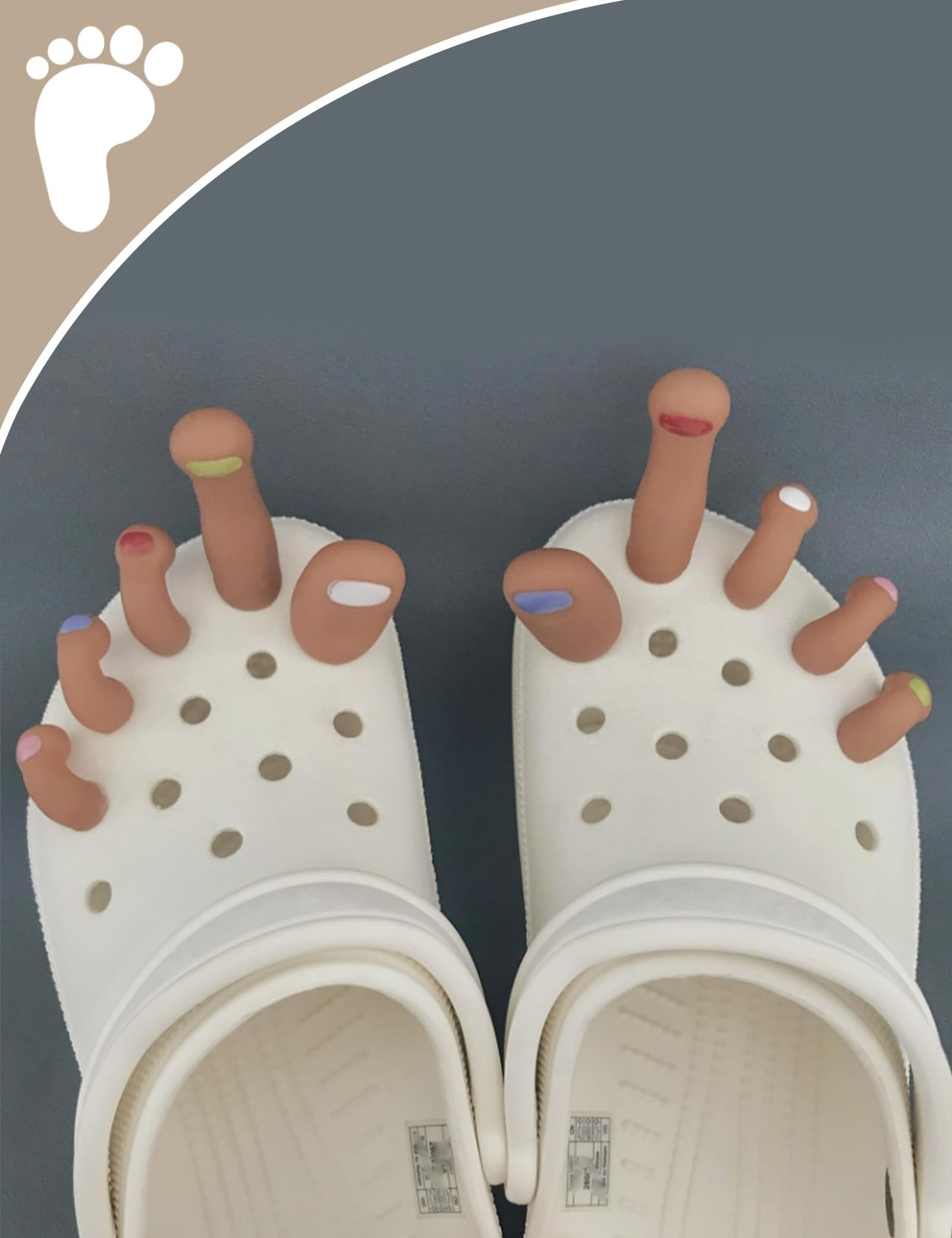 The Prank Toes: Ultra-Realistic Human Toe Charms for Clog Shoes (10 Pieces)