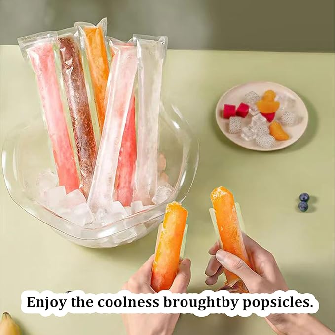 🔥100PCS DIY Ice Pop Bags – Make Healthy Homemade Pops in Minutes