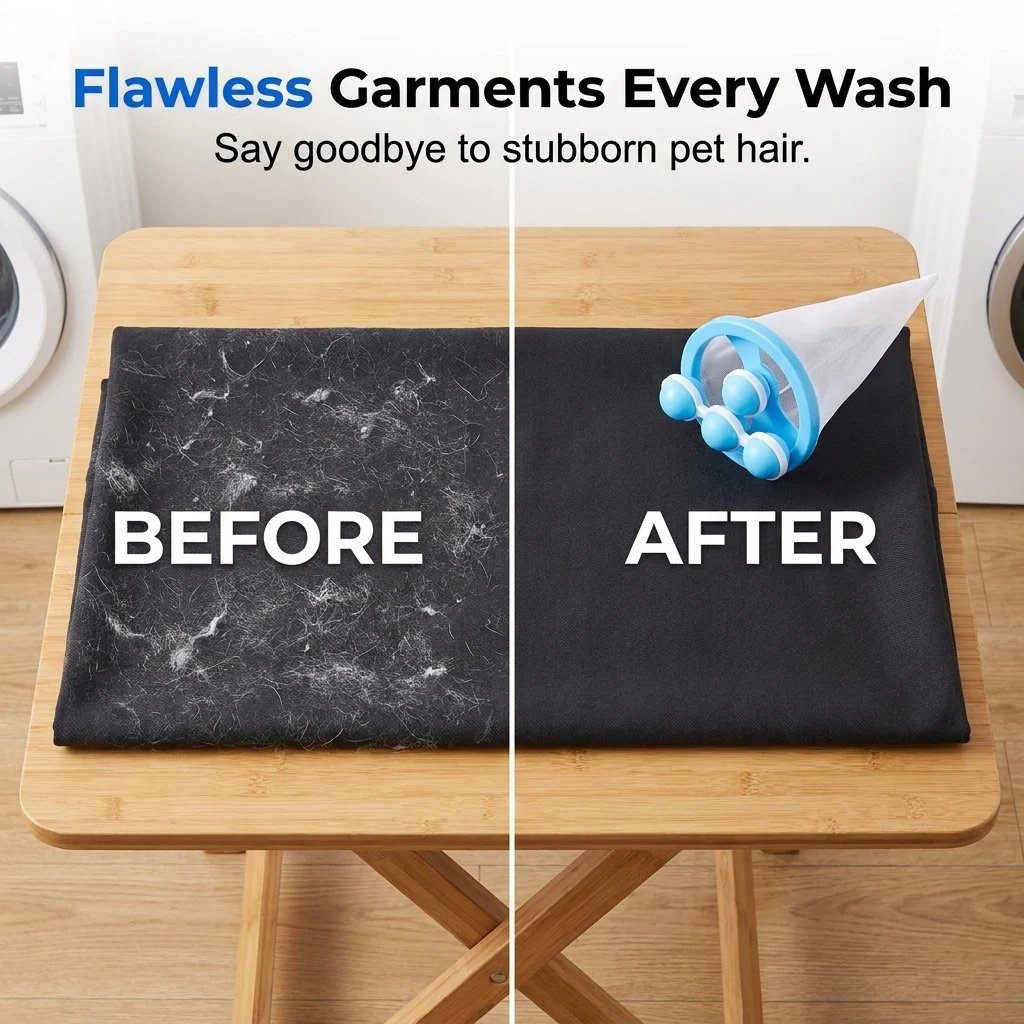 🫧3 Pack Reusable Floating Washing Machine Hair Filter Bags - Pet Hair Lint Catcher