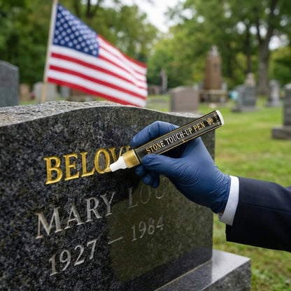 🔥Restore Faded Gravestone Lettering Pen - Make Faded Memorial Text Clear Again