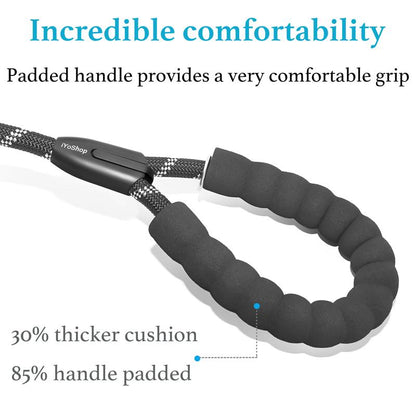 🐾LAST DAY SALE 49% OFF🐶Heavy Duty Dog Leash with Shock Absorbing Bungee for Walking 2 Dogs (25-150 lbs)