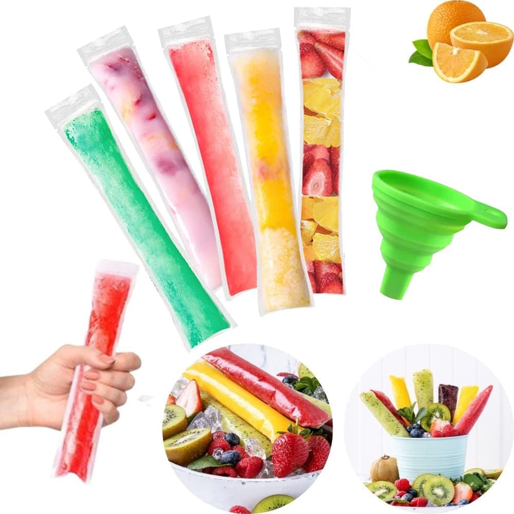 🔥100PCS DIY Ice Pop Bags – Make Healthy Homemade Pops in Minutes