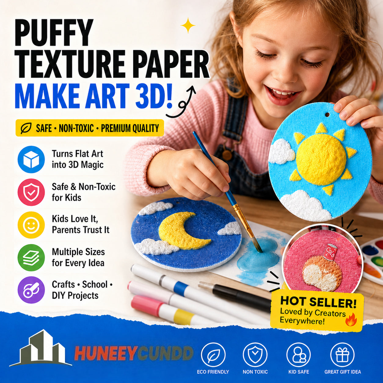 Magic Puffy Art Kit for Kids | 41-Piece Screen-Free Craft