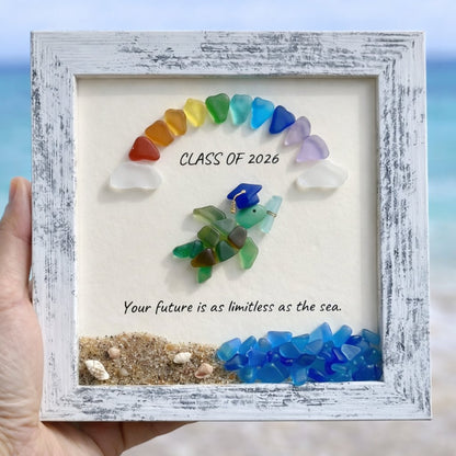 🌊Sea Glass Graduation Art Class of 2026 Keepsake Gift🎓🎁