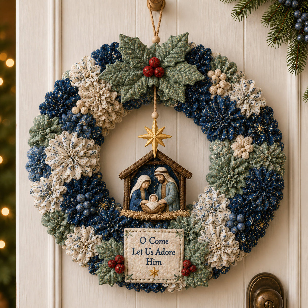🔥49% Off Last Day -Buy 2+ & Get Free Shipping🎄 3D Fabric Poke Wreath DIY Kit