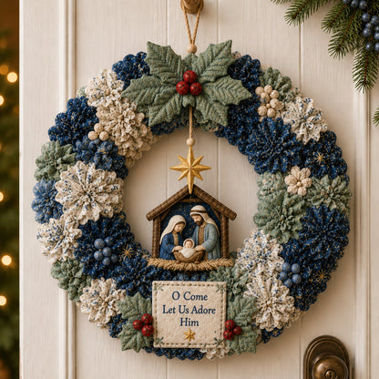 🔥49% Off Last Day -Buy 2+ & Get Free Shipping🎄 3D Fabric Poke Wreath DIY Kit