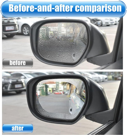 🔥4Pcs Anti-Rain Rearview Mirror Film — Drive Safely in Any Weather 🌧️