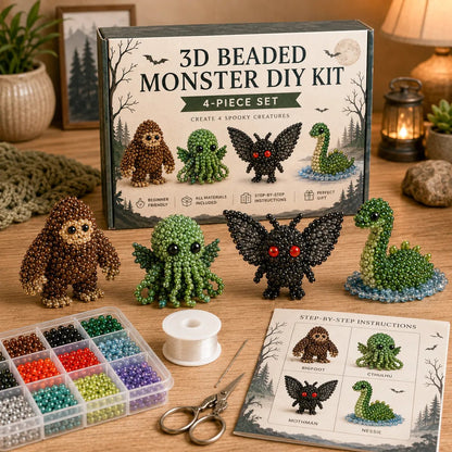 🧵From Tiny Beads to “I Made This!” — Create 4 Adorable 3D Animals at Home