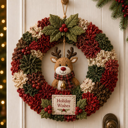 🔥49% Off Last Day -Buy 2+ & Get Free Shipping🎄 3D Fabric Poke Wreath DIY Kit