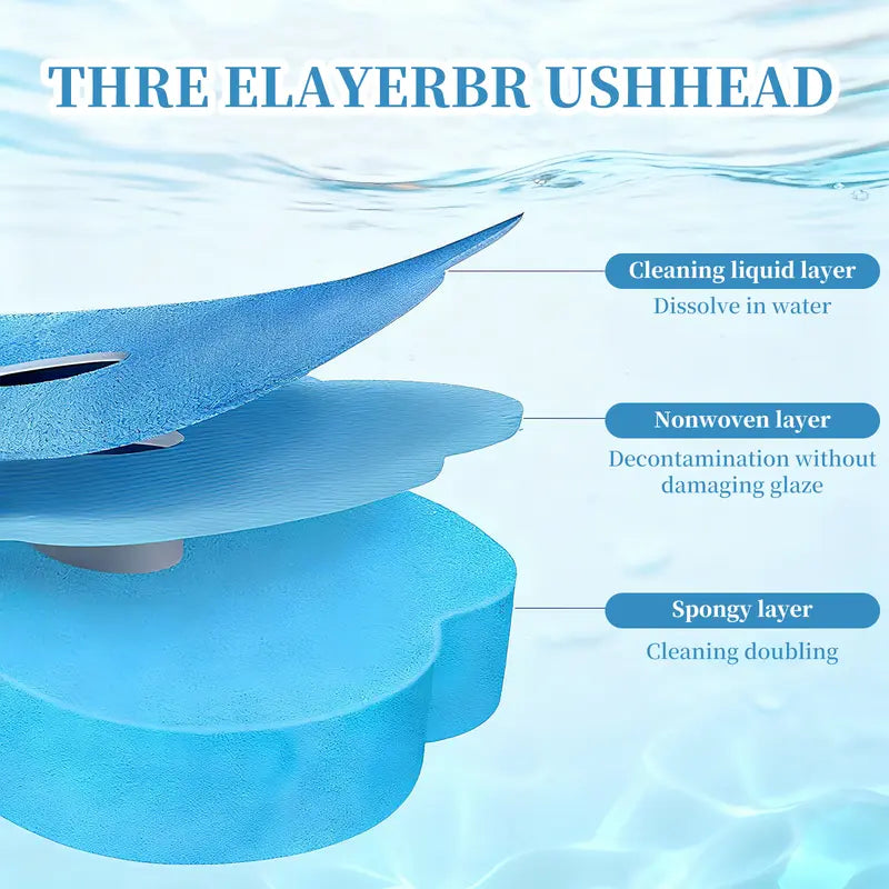 A More Hygienic Way to Clean Your Toilet No-Touch Replacement. No Floor Clutter.