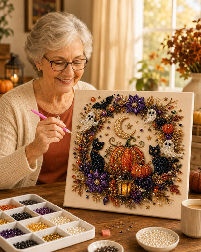 🎃 Halloween Pearl Art Kit – Create Your Own Spooky-Cute Décor