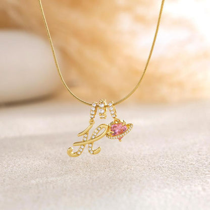 💖Last Day 49% OFF✨3-Layering Initial A-Z Letter Pendant Necklaces🎀