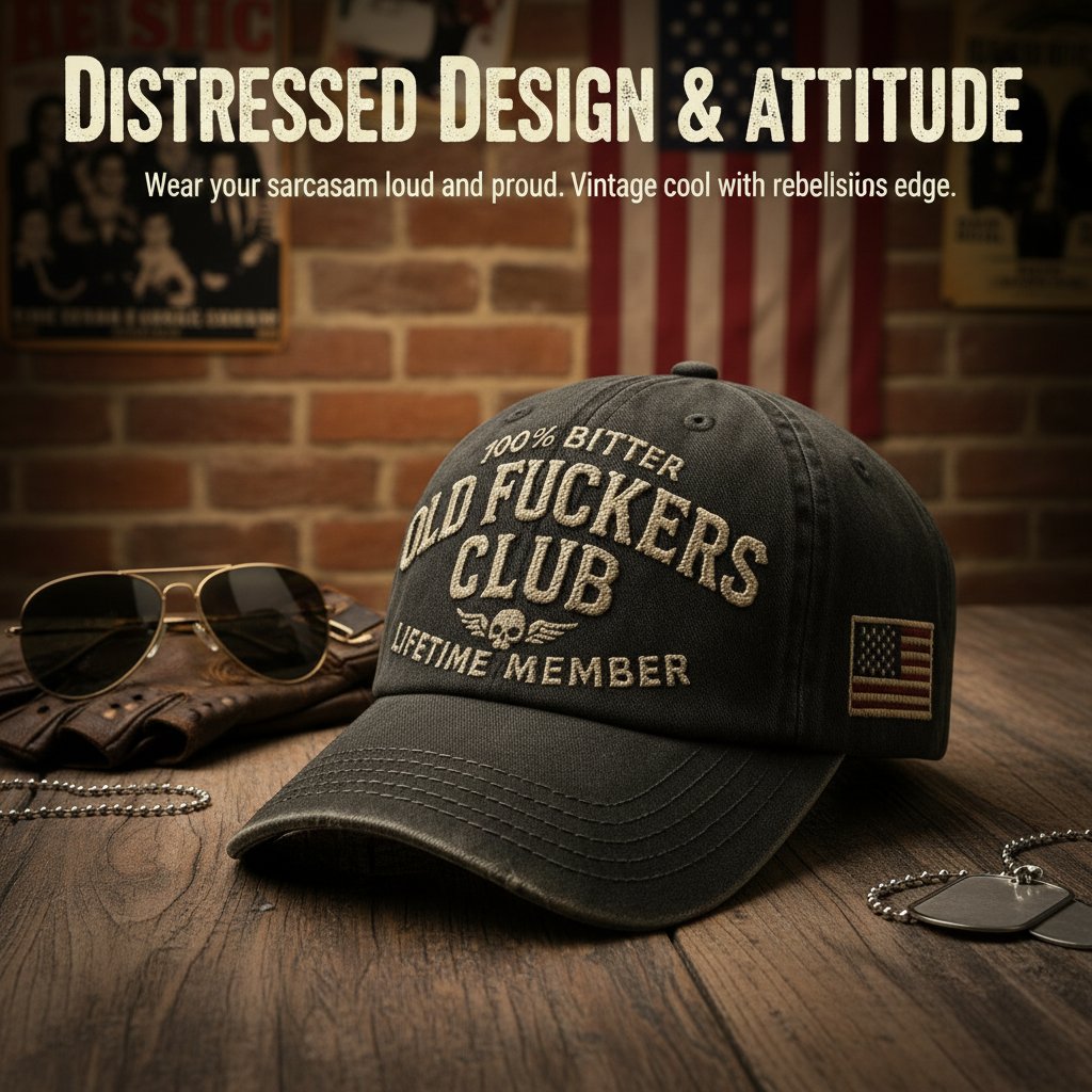 🧢 Old F*ckers Club - Vintage Cotton Baseball Cap