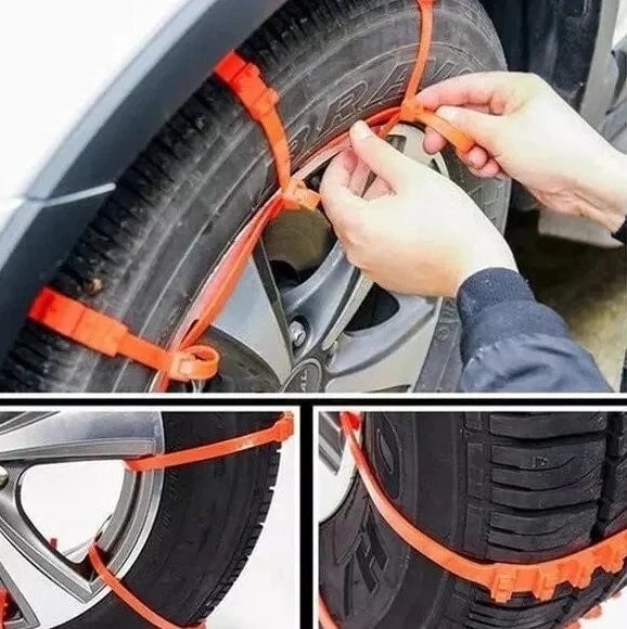 🔥2025 Winter Hot Sale🔥Universal Reusable Anti-skid PE Tire Chains