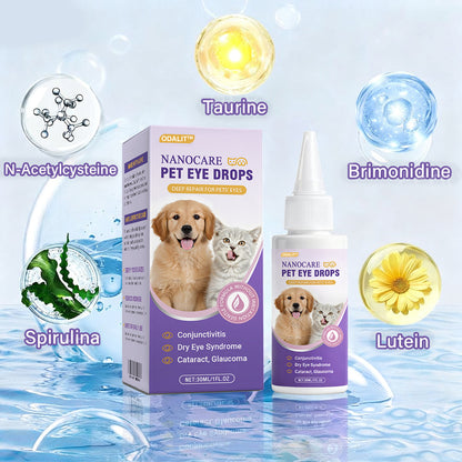 👩‍⚕️ ODALIT™ NanoCare Pet Eye Drops ☑️ FDA Approved | Relieves Conjunctivitis, Dry Eyes, Cataracts, and Keratitis🐶