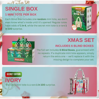 🔥Last Day 49% OFF -🎄Montana West Mini Xmas Tote Blind Box Gift for Holiday Suprises