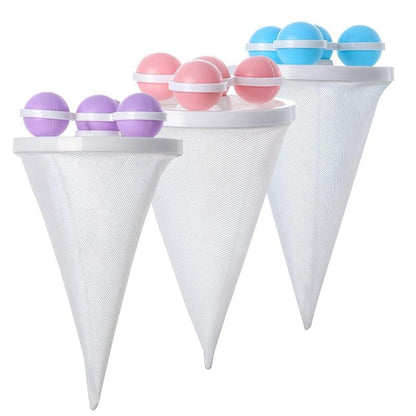 🫧3 Pack Reusable Floating Washing Machine Hair Filter Bags - Pet Hair Lint Catcher