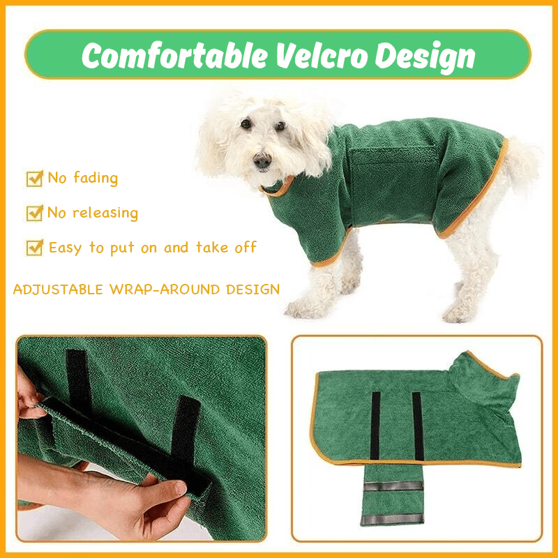 🐶🐾LAST DAY SALE 49% OFF💦 Super Absorbent Quick-drying Pet Dog Bathrobe