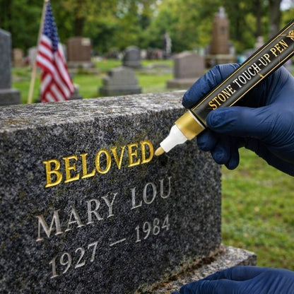 🔥Restore Faded Gravestone Lettering Pen - Make Faded Memorial Text Clear Again
