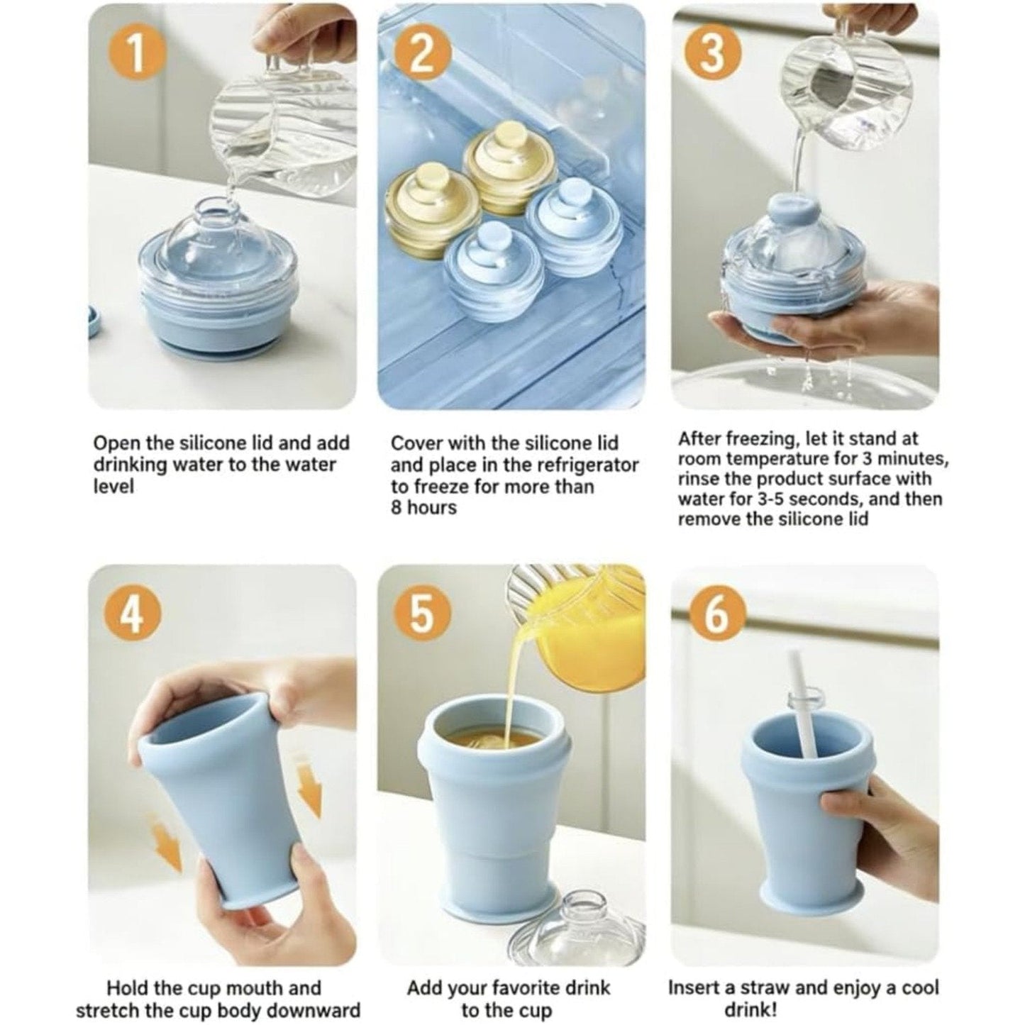 🔥NEW HOT SELLING 40% OFF 🔥 2-in-1 Collapsible Silicone Ice Ball Maker Cup