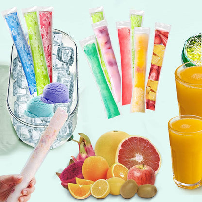 🔥100PCS DIY Ice Pop Bags – Make Healthy Homemade Pops in Minutes