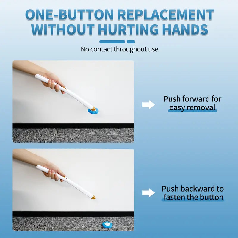 A More Hygienic Way to Clean Your Toilet No-Touch Replacement. No Floor Clutter.