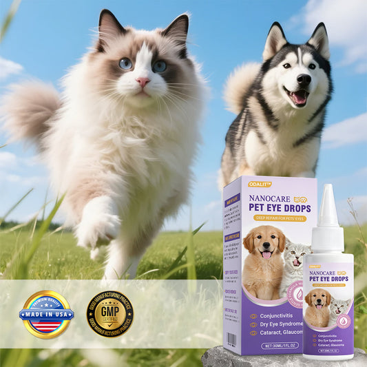 👩‍⚕️ ODALIT™ NanoCare Pet Eye Drops ☑️ FDA Approved | Relieves Conjunctivitis, Dry Eyes, Cataracts, and Keratitis🐶