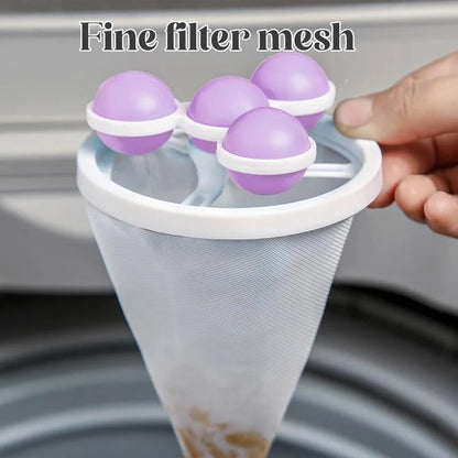 🫧3 Pack Reusable Floating Washing Machine Hair Filter Bags - Pet Hair Lint Catcher