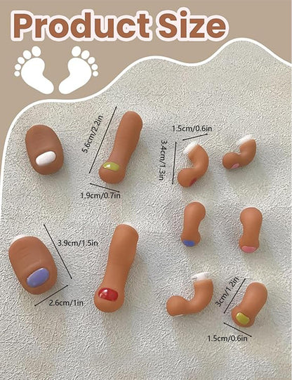 The Prank Toes: Ultra-Realistic Human Toe Charms for Clog Shoes (10 Pieces)