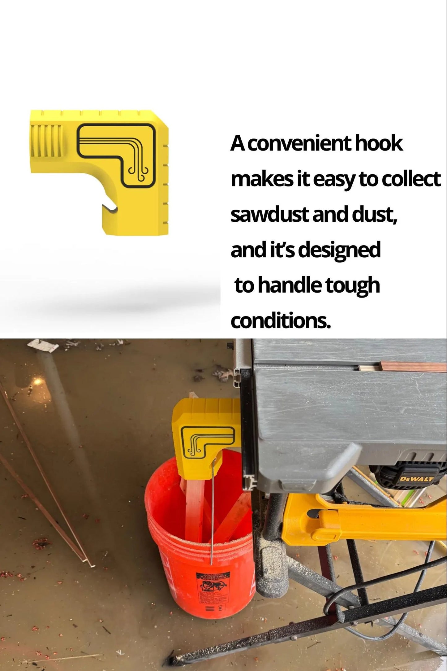 🔥Last Day 49% OFF - 🛠️Table Saw Dust Extraction Adapter🪵✨Vacuum-Free Gravity Dust Collection, Bucket-Ready, Zero-Cleanup Design