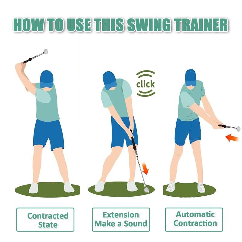 Telescopic Retractable Golf Swing Training Aid