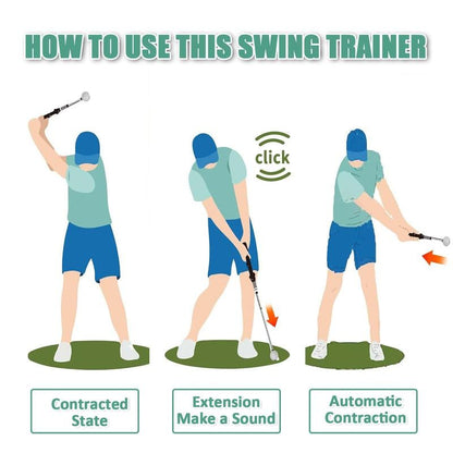 Telescopic Retractable Golf Swing Training Aid