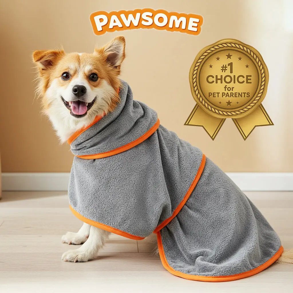 🐶🐾LAST DAY SALE 49% OFF💦 Super Absorbent Quick-drying Pet Dog Bathrobe