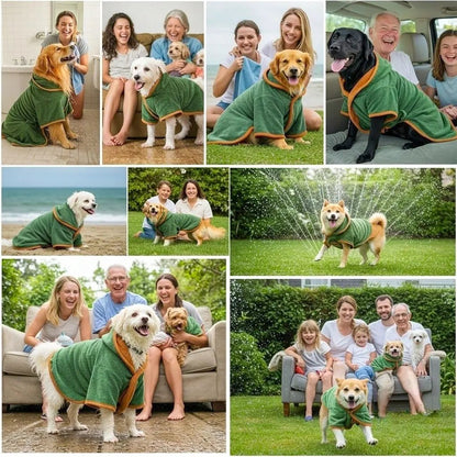 🐶🐾LAST DAY SALE 49% OFF💦 Super Absorbent Quick-drying Pet Dog Bathrobe