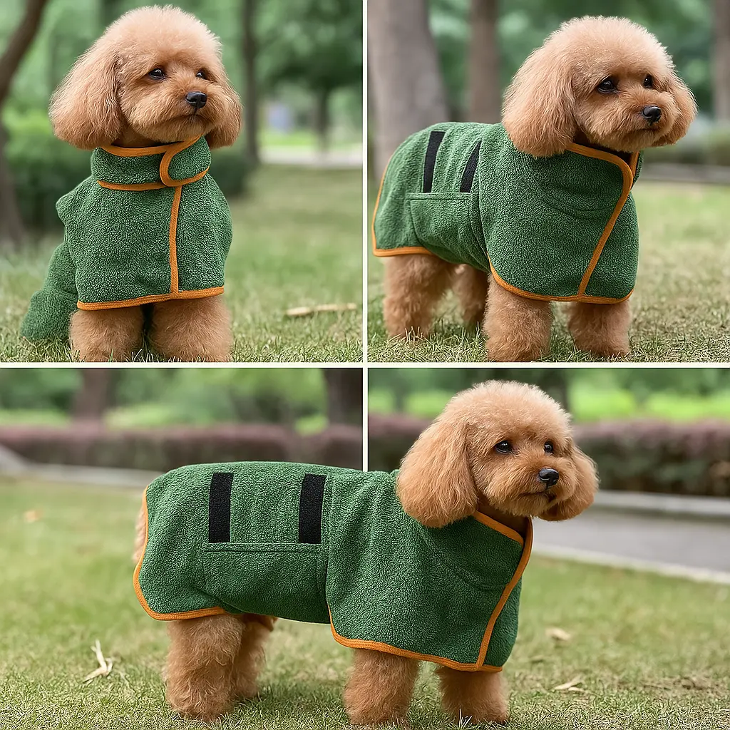 🐶🐾LAST DAY SALE 49% OFF💦 Super Absorbent Quick-drying Pet Dog Bathrobe