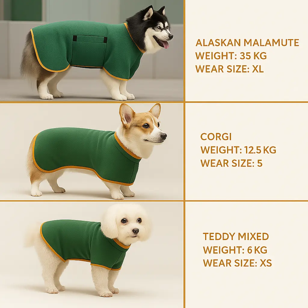 🐶🐾LAST DAY SALE 49% OFF💦 Super Absorbent Quick-drying Pet Dog Bathrobe