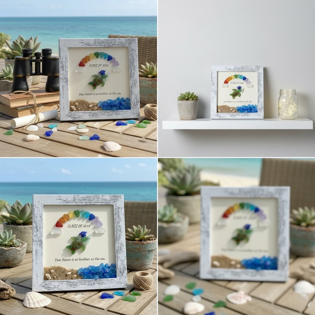 🌊Sea Glass Graduation Art Class of 2026 Keepsake Gift🎓🎁