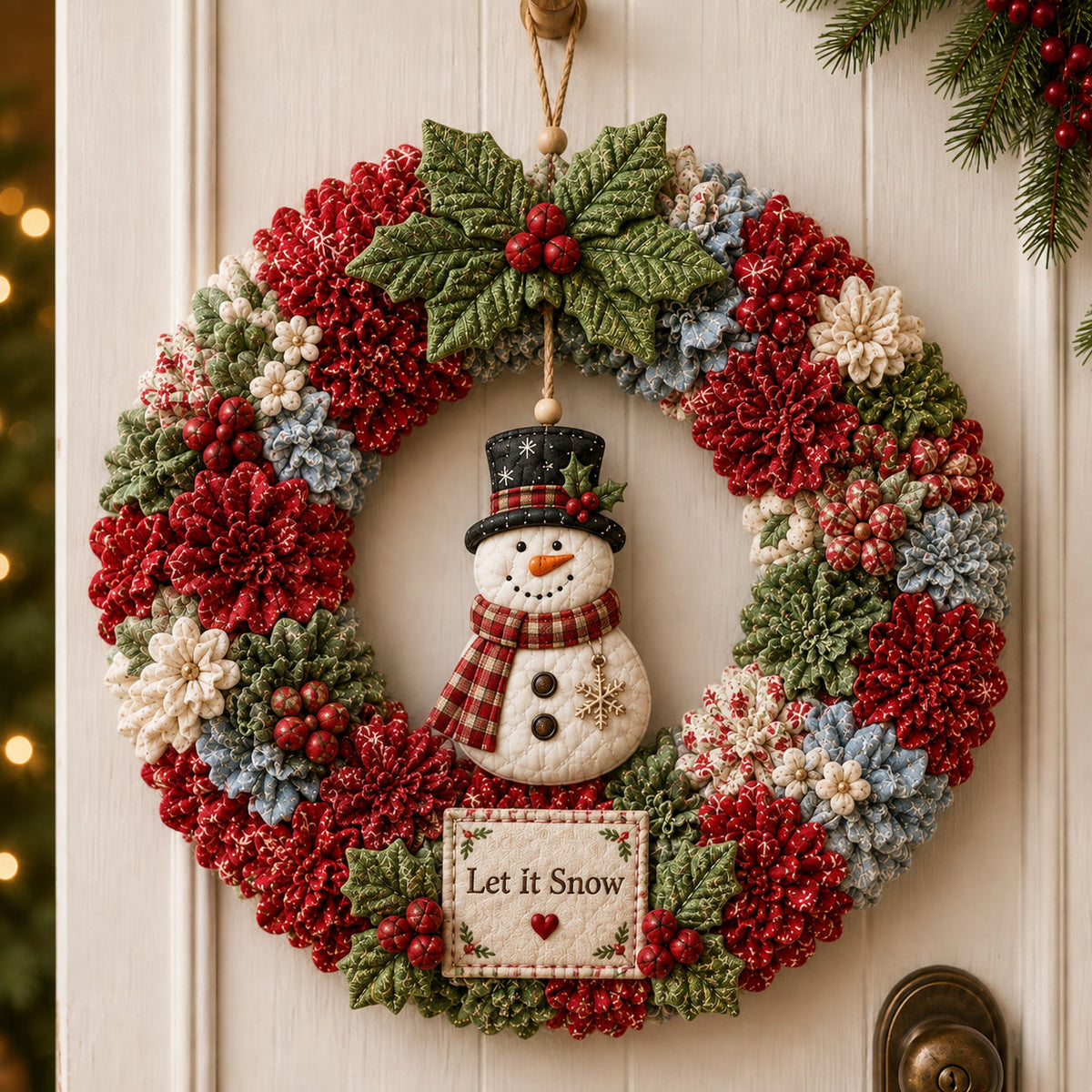 🔥49% Off Last Day -Buy 2+ & Get Free Shipping🎄 3D Fabric Poke Wreath DIY Kit