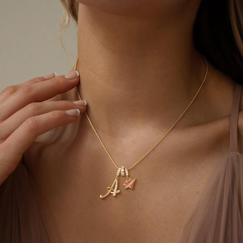 💖Last Day 49% OFF✨3-Layering Initial A-Z Letter Pendant Necklaces🎀