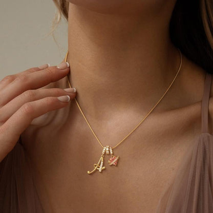 💖Last Day 49% OFF✨3-Layering Initial A-Z Letter Pendant Necklaces🎀