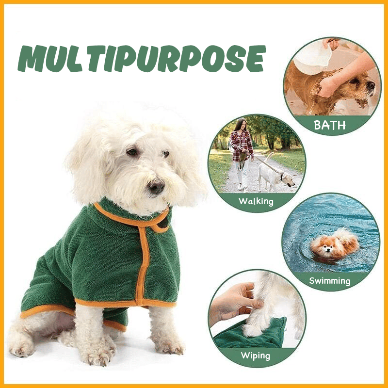 🐶🐾LAST DAY SALE 49% OFF💦 Super Absorbent Quick-drying Pet Dog Bathrobe