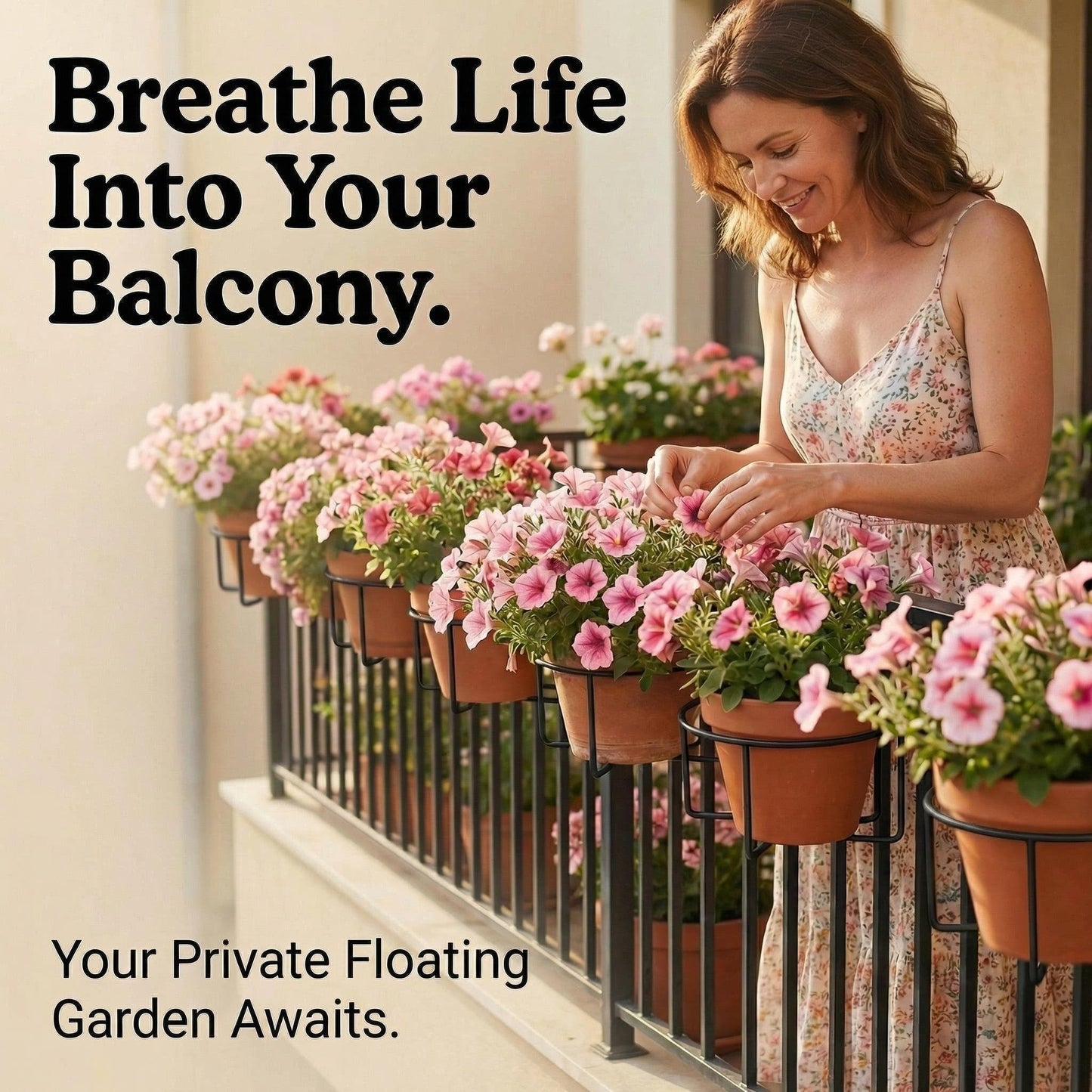 Tool-Free Balcony & Railing Plant Hanger