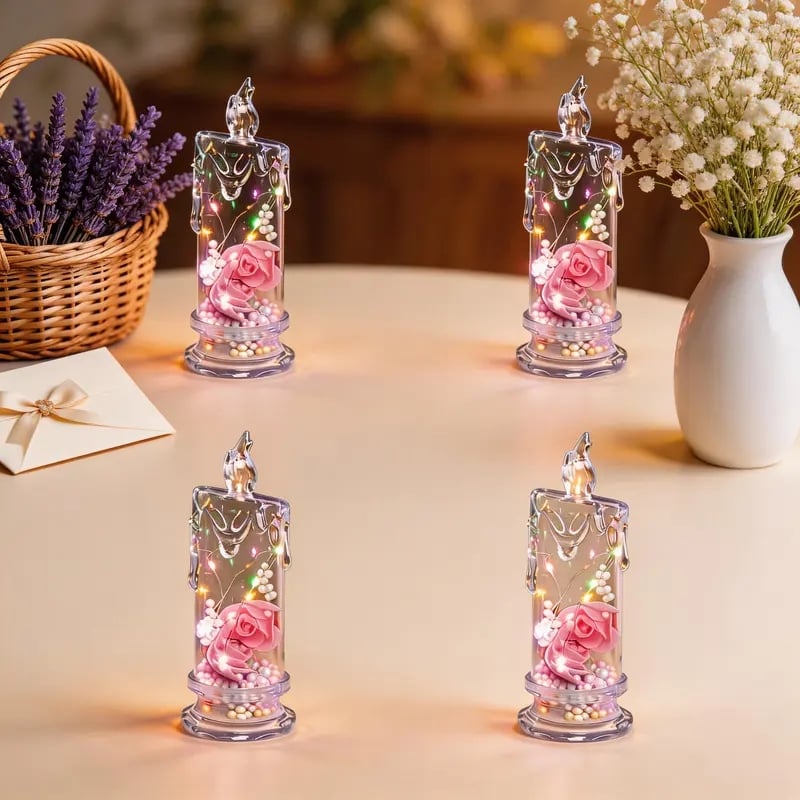 🌹The Romantic Rose LED Candle Set ✨