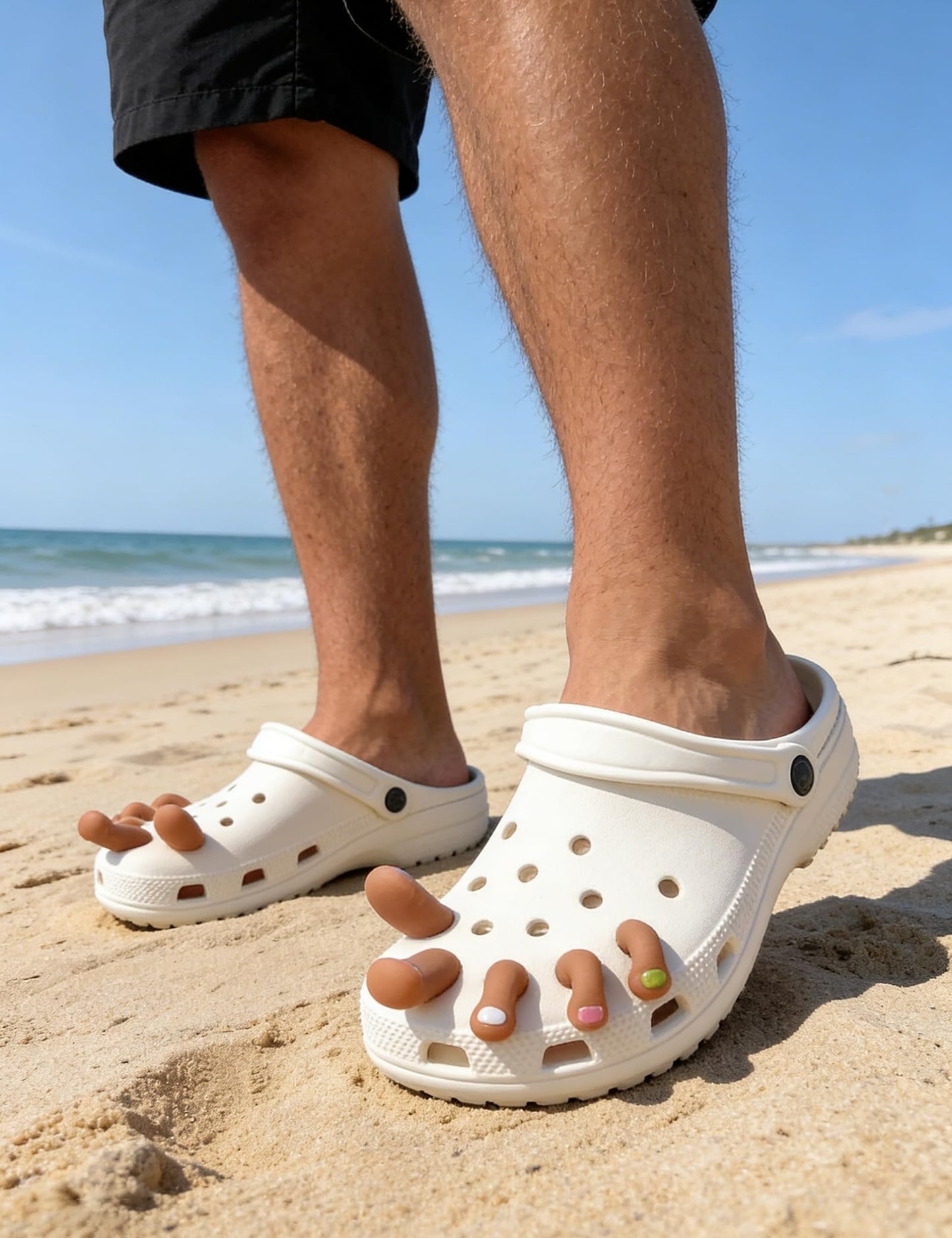 The Prank Toes: Ultra-Realistic Human Toe Charms for Clog Shoes (10 Pieces)