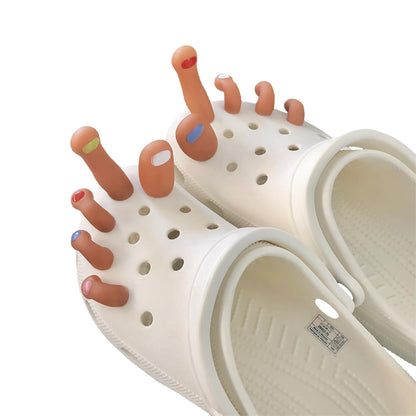 The Prank Toes: Ultra-Realistic Human Toe Charms for Clog Shoes (10 Pieces)