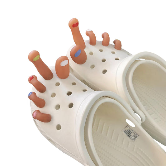 The Prank Toes: Ultra-Realistic Human Toe Charms for Clog Shoes (10 Pieces)