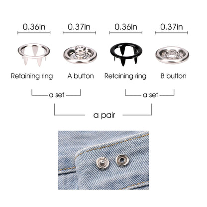 ✨ Effortless No-Sewing Snap Pliers Kit - Instantly Fix & Customize Clothes (100pcs)