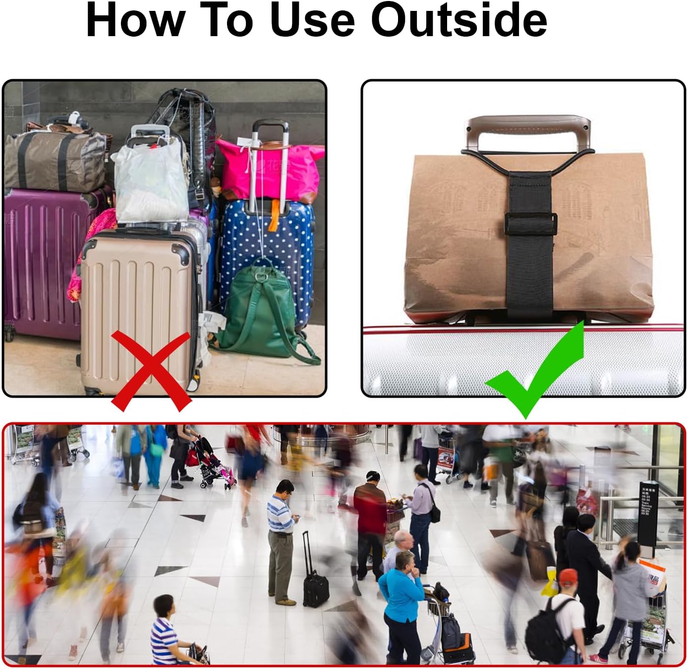 💥Multi Use Strong Adjustable Luggage Connector Straps