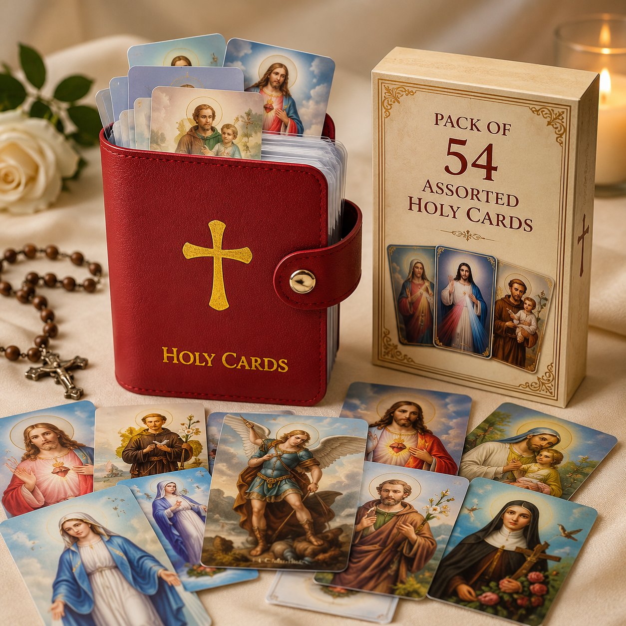 🙏 Holder + 54 Prayer Cards