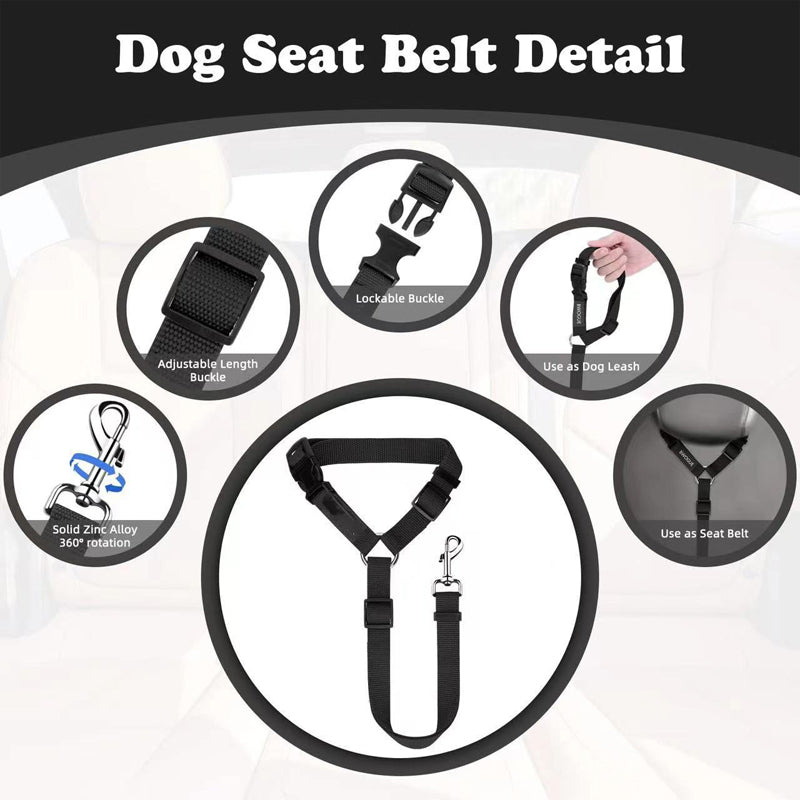 Universal 2-in-1 Headrest Dog Car Seat Belt & Leash (Buy 1 Get 1 FREE)